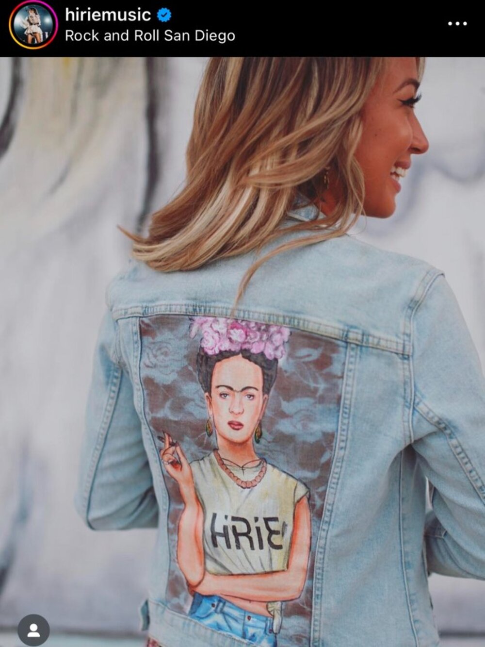 RARE One-of-a-Kind HIRIE x Jimmy Ovadia Hand-Painted Frida Denim Jacket